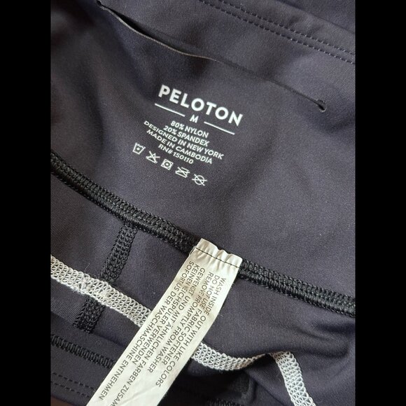 Peloton Leggings Medium Womens Black Nylon Stretch Workout Cycling Running - Picture 9 of 9